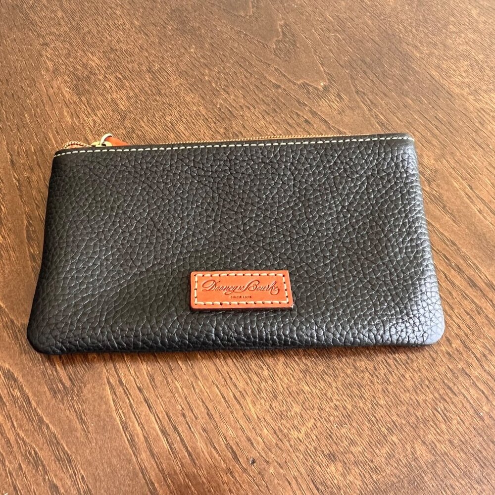 Dooney & Bourke Black and Brown Leather Satchel - Picture 4 of 7